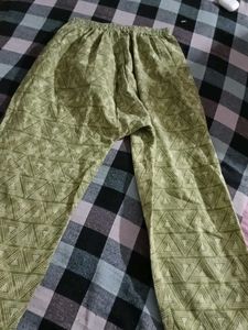 Green Patterned Lounge Pants