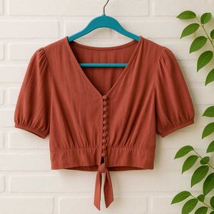 Cute Tie-Front Crop Top