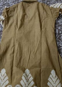 kurta khaki cotton