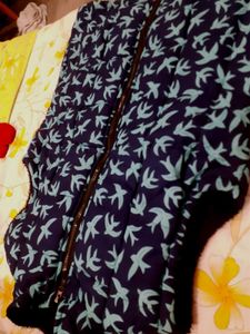 Bird Print Padded Vest