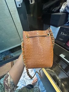 Brown Bucket sling Bag