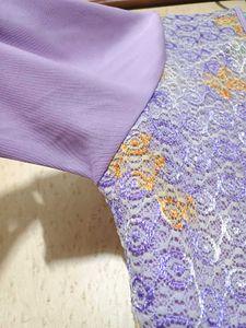 💜 Lavender Mesh Detailed Top 💜