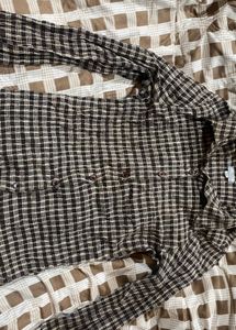 Vintage Plaid Button-Down Top