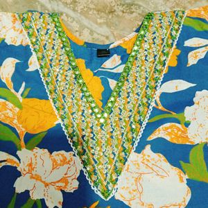 Flower Print Kurti Set
