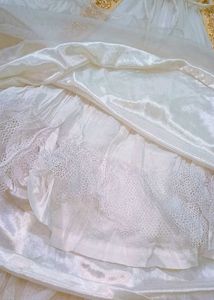 White Gown With Shrug
