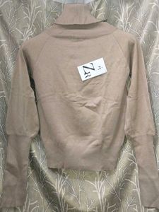 Stylish Tan Turtleneck Sweater