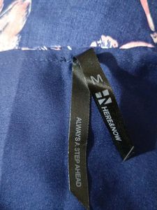 Here&amp;Now Blue Floral Printed Dress (Women)