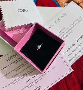 GIVA 925 Silver Heart Solitaire Ring For Women