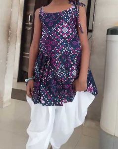 sleeveless top with Patiala