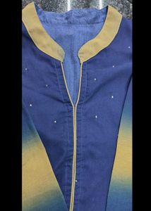 Blue Coloured A Line Kurti