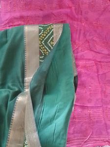 Bandhej Saree With Blouse Piece