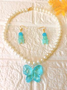 Korean Necklace Set🧿/Necklace With Earings🌷