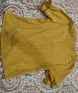 Striped Mustard Top