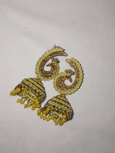 Peacock Jhumka Earrings