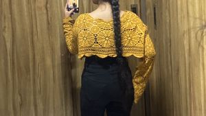 Crochet Bolero Shrug - Mustard Yellow