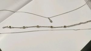 pendant, chain and bracelets