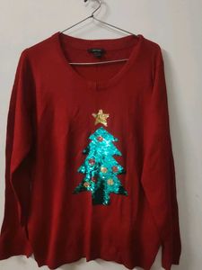 Christmas Tree Sequin Sweater