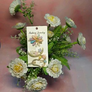 Cute Flower Hair Clips (Set of 3)