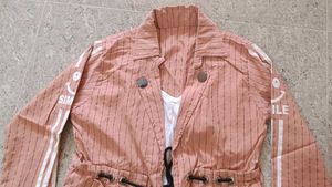 Peach Top With Attached Jacket