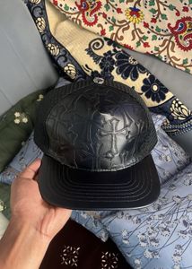 CHROME HEARTS SNAPBACKS WITH LEATHER PATCHES 🏴‍☠️