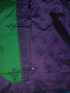 Green &amp; Purple Saree