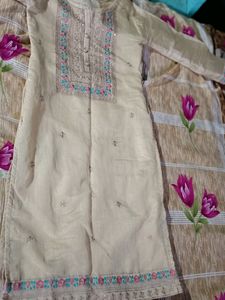 Golden Kurti Sets With Dupatta