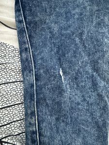 Acid Wash Denim Cargo Joggers