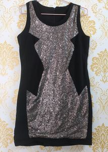 Women&#39;s Black Sequin Dress