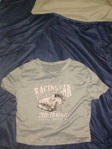 Racing Car Graphic crop Tee