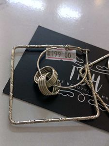 Unique Silver Geometric Earrings