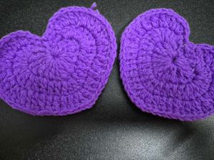Coaster Heart Applique Set Of 4