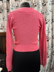 Pink Knit Cardigan