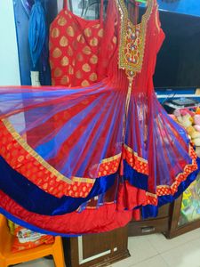 🌹🔥 Beautiful Red Anarkali 🤩