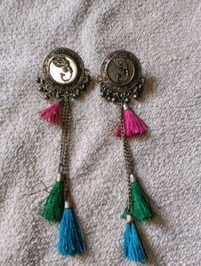 Tassel Ganesha Earrings