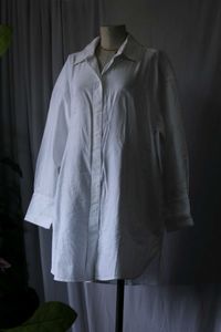 H&amp;M White Shirt Dress without Belt