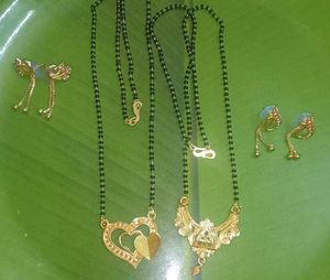 Mangalsutra And Earrings Set