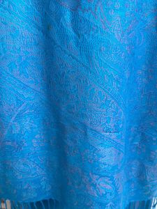 Blue Self Design Stole