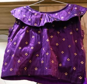 Purple Ruffle Blouse