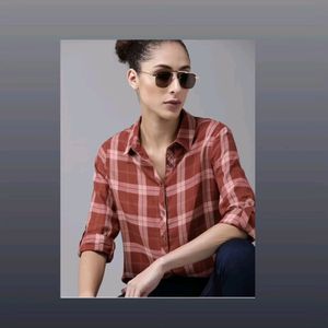 Roadster Women Red Check Shirt