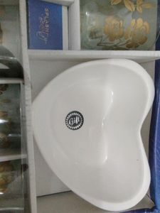 6 Glass With 2 Heart Bowl