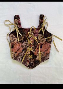 Floral Tapestry Corset Top