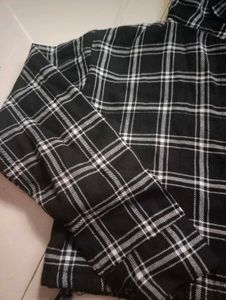 Black and White checks print shirt