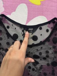 Black Sheer Top