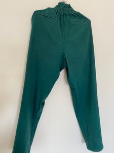 Green Regular Fit High-Rise Clean Pants