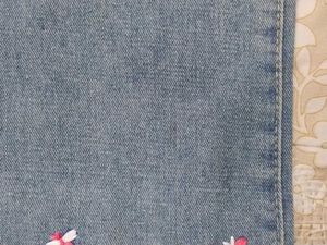 Floral Embroidered Wide Leg Jeans