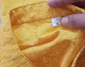 Yellow Embroidered Kurti