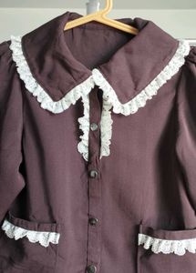 Vintage Lace Trim Blouse