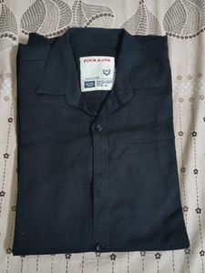 Casual Black Cotton Shirt