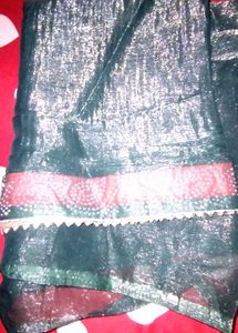 Vintage Metallic Scarf Saree