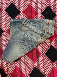 Blue Denim Mini Skirt